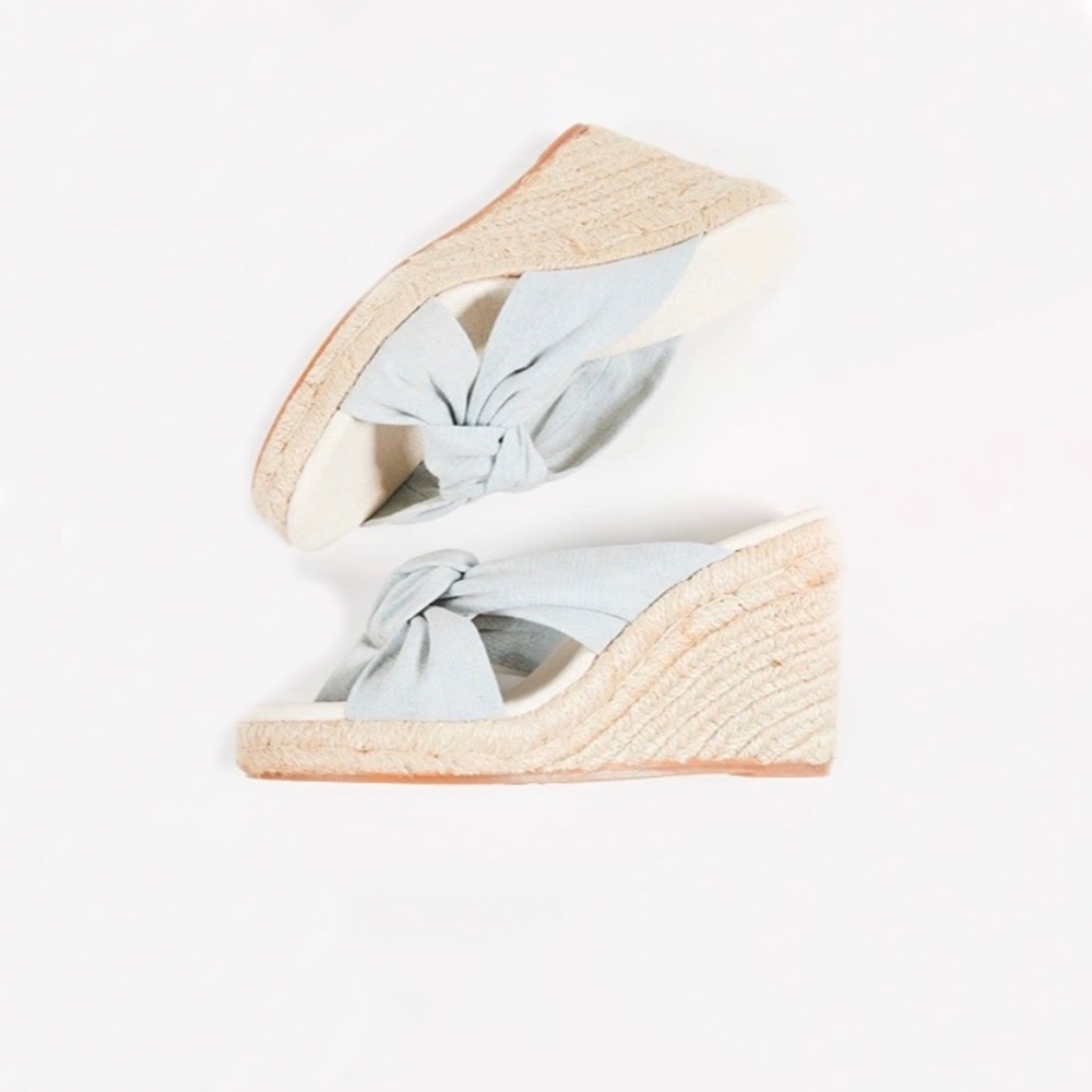 Soludos Knotted Espadrille Wedge Sandal in Chambray